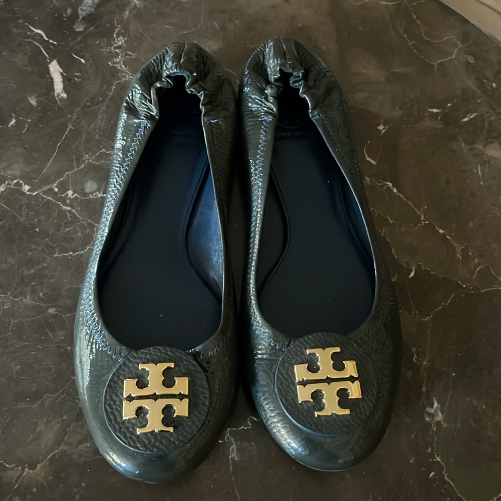 Olive Green Tory Burch Flats